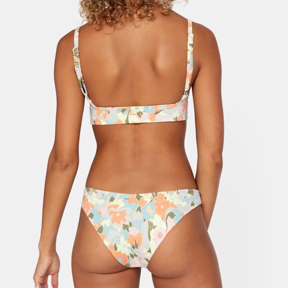 RVCA On the Road Floral Printed Bralette Bikini Top XS/6 - Picture 3 of 7